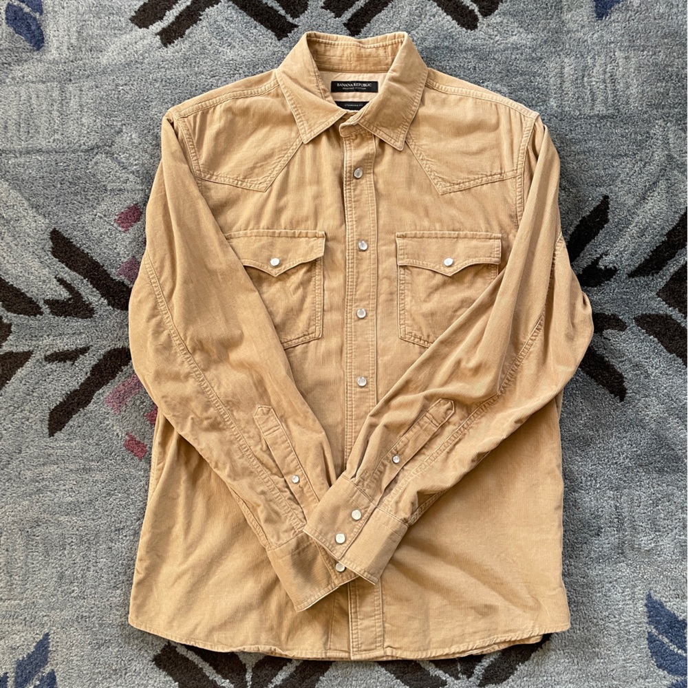 Banana Republic Corduroy Snap Western Shirt Size M